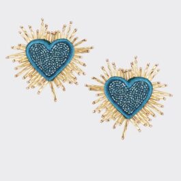 Handmade Earrings with embroidered beads